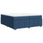 Preview: Boxspringbett mit Matratze Blau 200x200 cm Stoff