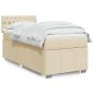 Preview: ARDEBO.de - Boxspringbett mit Matratze Creme 80x200 cm Stoff