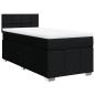 Preview: Boxspringbett mit Matratze Schwarz 90x200 cm Stoff