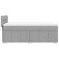 Preview: Boxspringbett mit Matratze Hellgrau 90x200 cm Stoff