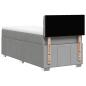 Preview: Boxspringbett mit Matratze Hellgrau 90x200 cm Stoff