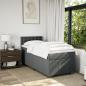 Preview: Boxspringbett mit Matratze Dunkelgrau 90x200 cm Stoff