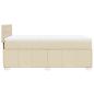 Preview: Boxspringbett mit Matratze Creme 90x200 cm Stoff