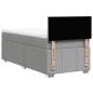 Preview: Boxspringbett mit Matratze Hellgrau 100x200 cm Stoff