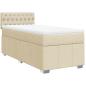 Preview: Boxspringbett mit Matratze Creme 100x200 cm Stoff