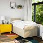 Preview: Boxspringbett mit Matratze Creme 100x200 cm Stoff