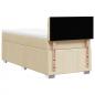 Preview: Boxspringbett mit Matratze Creme 100x200 cm Stoff