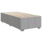 Preview: Boxspringbett mit Matratze Hellgrau 100x200 cm Stoff