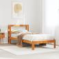 Preview: ARDEBO.de - Massivholzbett ohne Matratze Wachsbraun 100x200 Kiefernholz