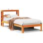 Preview: Massivholzbett ohne Matratze Wachsbraun 100x200 Kiefernholz