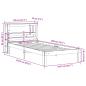 Preview: Massivholzbett ohne Matratze Wachsbraun 100x200 Kiefernholz