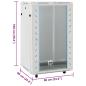 Preview: 18U Netzwerkschrank 19" IP20 Grau 60x60x100 cm
