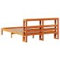 Preview: Massivholzbett ohne Matratze Wachsbraun 140x190 cm Kiefernholz