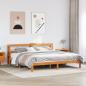Preview: ARDEBO.de - Massivholzbett ohne Matratze Wachsbraun 180x200 Kiefernholz