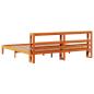 Preview: Massivholzbett ohne Matratze Wachsbraun 180x200 Kiefernholz