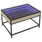 Preview: Couchtisch mit Infinity-LED Sonoma-Eiche 70x50x41 cm