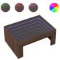 Preview: Couchtisch mit Infinity-LED Braun Eichen-Optik 70x50x30 cm