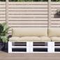 Preview: ARDEBO.de - Palettenkissen 2-tlg. Beige Stoff