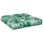Preview: Palettenkissen Blattmuster 58x58x10 cm Stoff