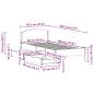 Preview: Massivholzbett ohne Matratze Wachsbraun 90x190 cm Kiefernholz