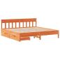 Preview: Massivholzbett ohne Matratze Wachsbraun 180x200 Kiefernholz