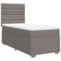 Preview: ARDEBO.de - Boxspringbett mit Matratze Taupe 90x190 cm Stoff