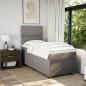 Preview: Boxspringbett mit Matratze Taupe 90x190 cm Stoff
