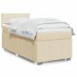 Preview: ARDEBO.de - Boxspringbett mit Matratze Creme 100x200 cm Stoff