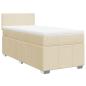 Preview: Boxspringbett mit Matratze Creme 100x200 cm Stoff