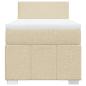 Preview: Boxspringbett mit Matratze Creme 100x200 cm Stoff