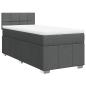 Preview: Boxspringbett mit Matratze Dunkelgrau 100x200 cm Stoff