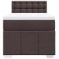 Preview: Boxspringbett mit Matratze Dunkelbraun 100x200 cm Stoff