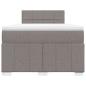 Preview: Boxspringbett mit Matratze Taupe 120x190 cm Stoff
