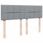 Preview: Boxspringbett mit Matratze Hellgrau 140x200 cm Stoff