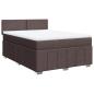 Preview: Boxspringbett mit Matratze Dunkelbraun 140x200 cm Stoff