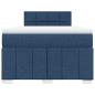 Preview: Boxspringbett mit Matratze Blau 120x190 cm Stoff