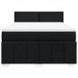 Preview: Boxspringbett mit Matratze Schwarz 140x190 cm Stoff
