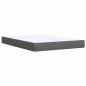 Preview: ARDEBO.de - Boxspringbett mit Matratze Dunkelgrau 140x190 cm Stoff
