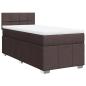 Preview: Boxspringbett mit Matratze Dunkelbraun 100x200 cm Stoff