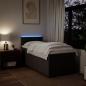 Preview: Boxspringbett mit Matratze Dunkelbraun 100x200 cm Stoff