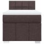 Preview: Boxspringbett mit Matratze Dunkelbraun 100x200 cm Stoff