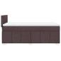 Preview: Boxspringbett mit Matratze Dunkelbraun 100x200 cm Stoff
