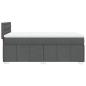 Preview: Boxspringbett mit Matratze Dunkelgrau 100x200 cm Stoff