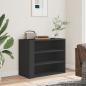 Preview: Wandregal Schwarz 75x35x60 cm Holzwerkstoff