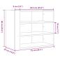 Preview: Wandregal Schwarz 75x35x60 cm Holzwerkstoff