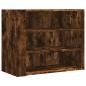 Preview: ARDEBO.de - Wandregal Räuchereiche 75x35x60 cm Holzwerkstoff