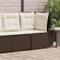 Preview: ARDEBO.de - Garten-Ecksofa mit Kissen Braun Poly Rattan