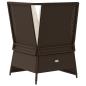 Preview: Garten-Ecksofa mit Kissen Braun Poly Rattan