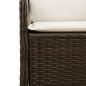 Preview: Garten-Ecksofa mit Kissen Braun Poly Rattan