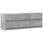 Preview: TV-Schrank mit LED-Beleuchtung Betongrau 140x34x50 cm